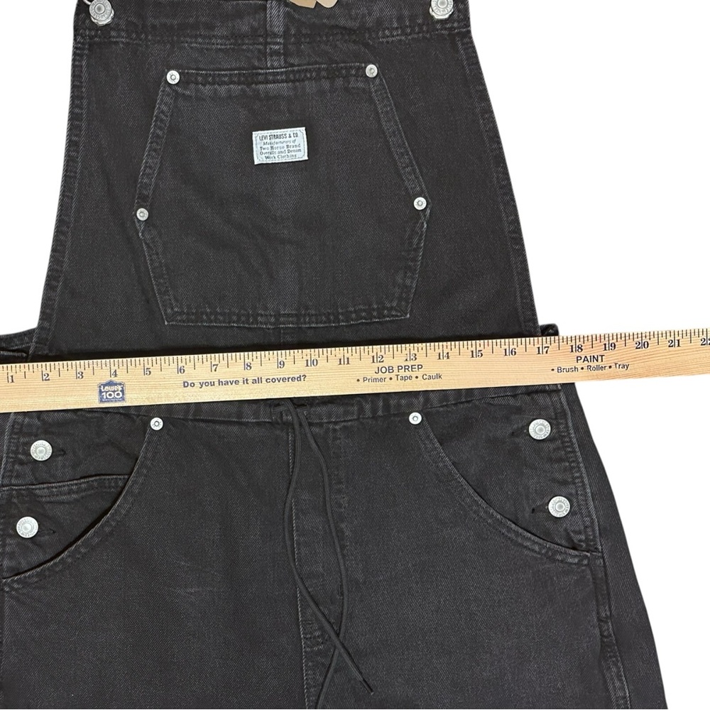 Levi's Strauss & Co Two Horse Brand Women's Black Denim Overalls Size L - Picture 11 of 12